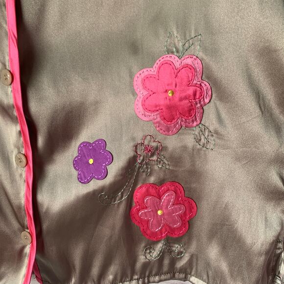 Vintage Secret Treasures Sleepwear Pajama Set Button Up Top and Pants Size Large - Picture 8 of 15